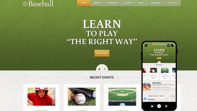 design baseball website baseball sport baseball team baseball jersey academy