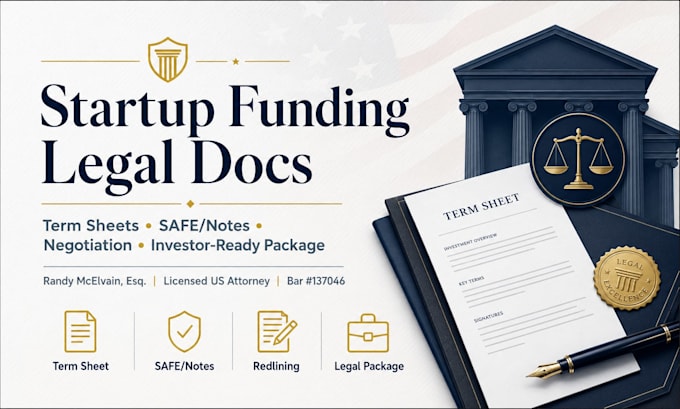 draft a professional startup term sheet and investor documents