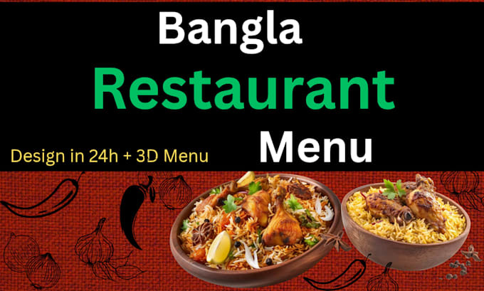 design 3d digital restaurant menu for mobile tablet and tv