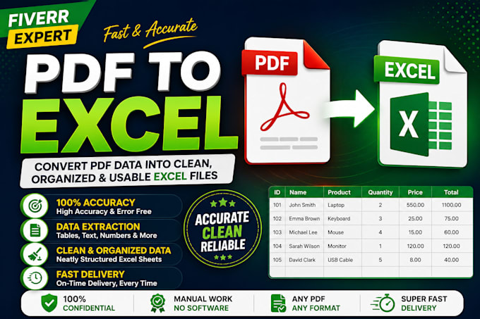 convert your PDF into an excel sheet