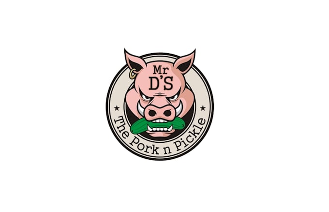 design killer pork pickle logo