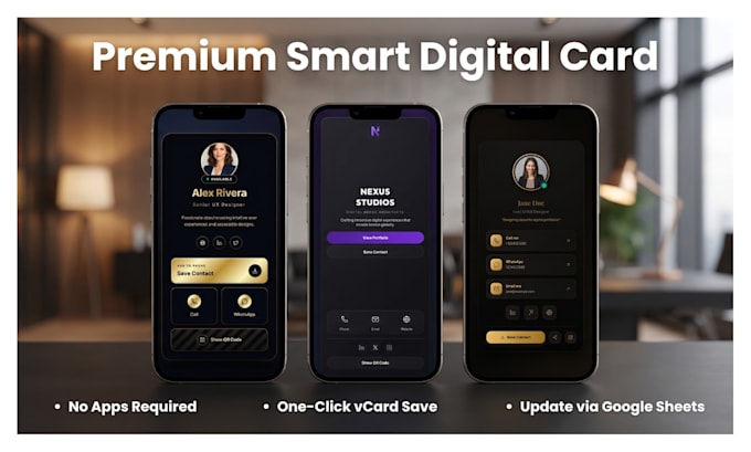 build a premium clickable digital business card