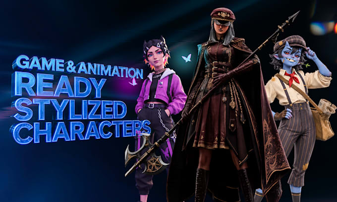 model stylized 3d characters for games and 3d printing