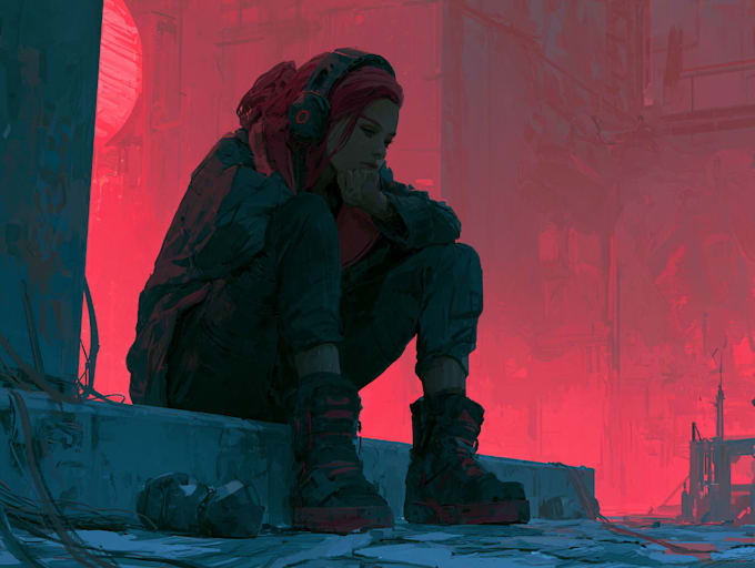 do cyberpunk character art