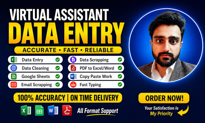 do accurate data entry, data cleaning and copy paste