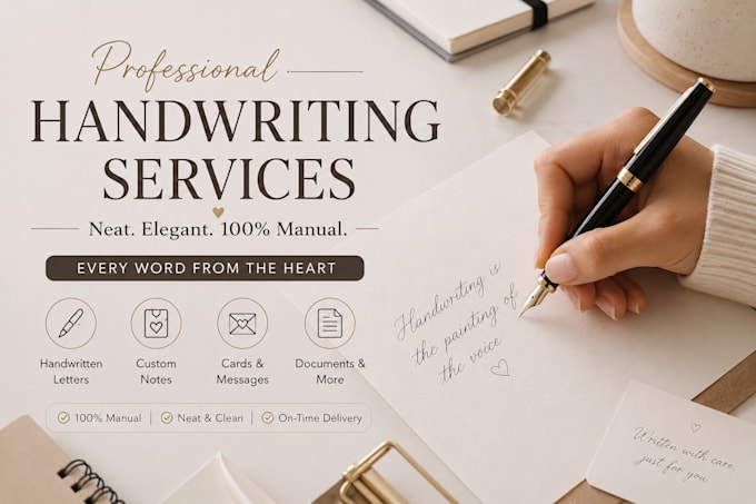 do beautiful handwriting and calligraphy for you