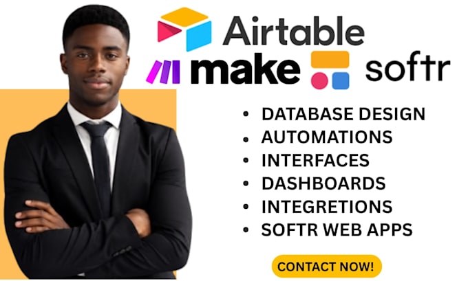 be your airtable expert for database design, automation, and softr web apps
