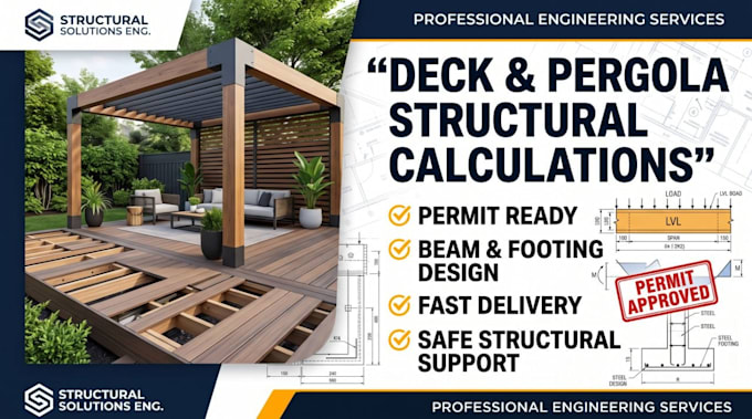 provide deck and pergola structural calculations