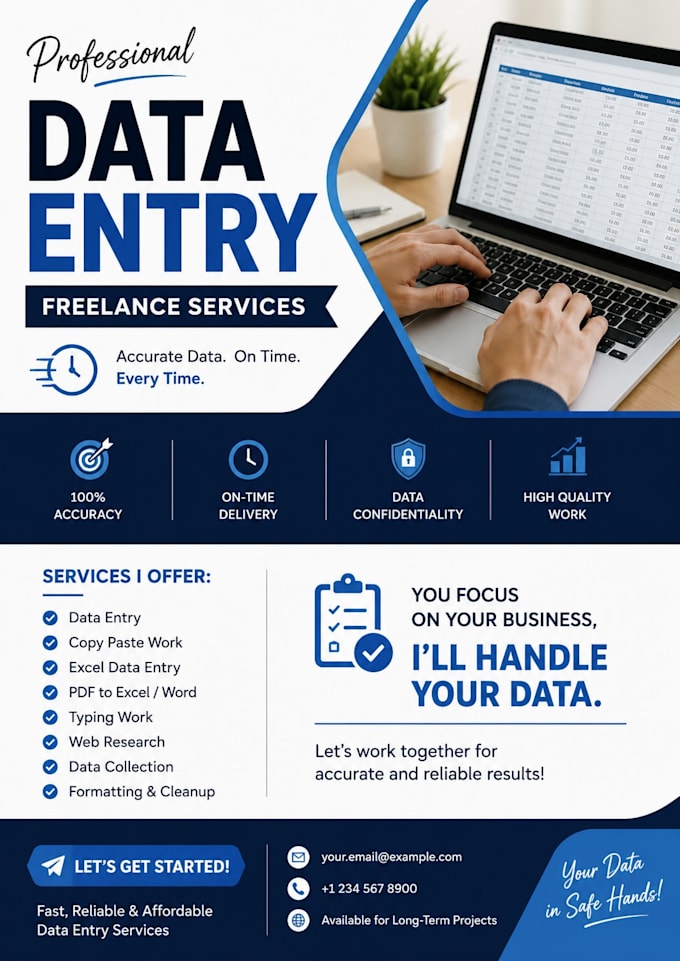 do professionally data entry,scraping,cleaning,copypaste ,typing