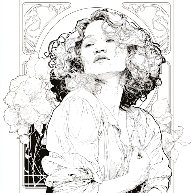 do illustrations in art nouveau style
