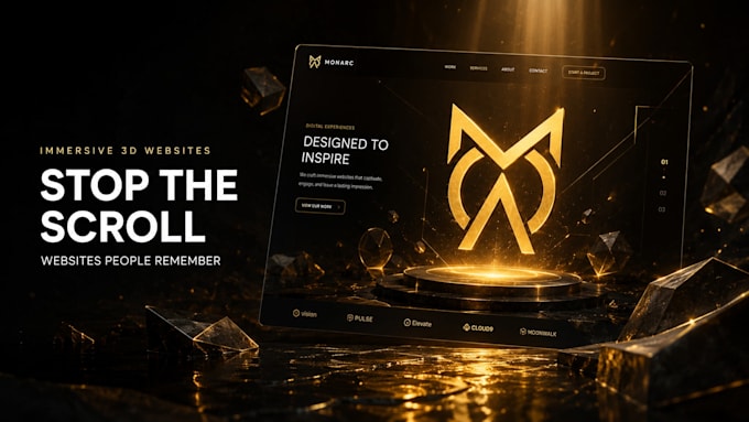 design an immersive 3d interactive website for your brand