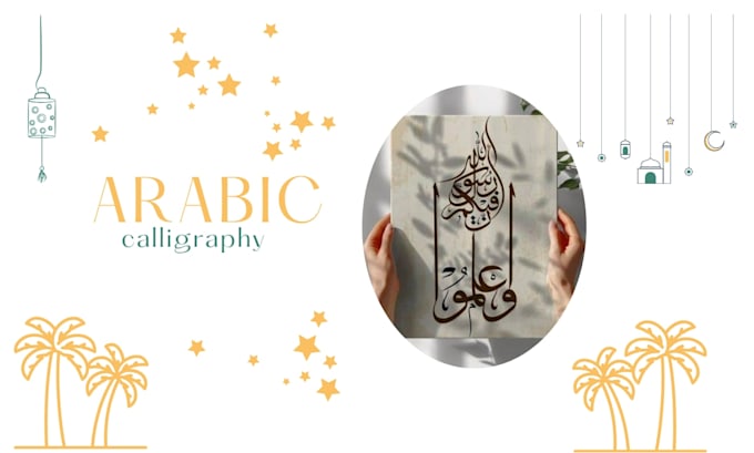 create handmade arabic and urdu calligraphy paintings
