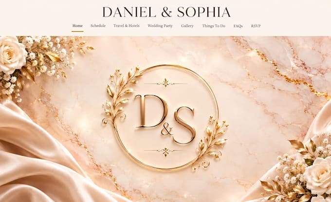 design a custom zola wedding website with rsvp