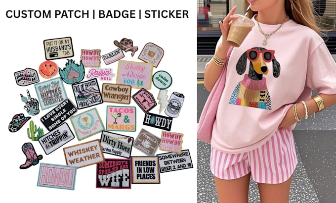 do custom hand drawn digital lustrations for patches and merchandise