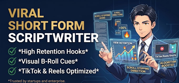 write viral short form video scripts for yt shorts and reels