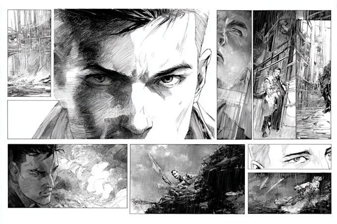 create professional graphic novel and comic book illustrations