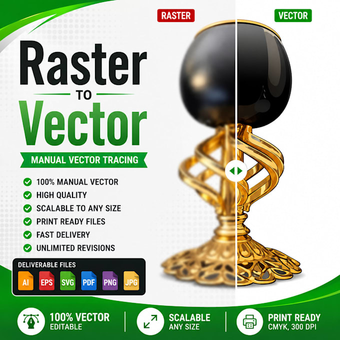 recreate your simple raster logo into vector
