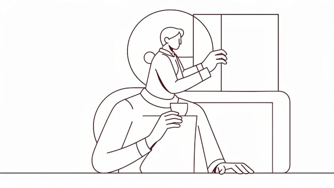 make vector line art or simple illustration