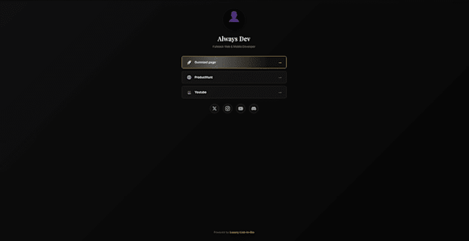 setup a premium self hosted link in bio website with admin panel