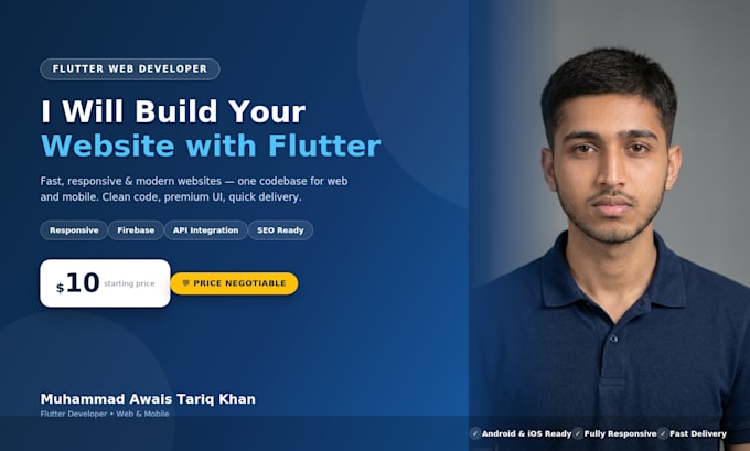develop flutter web app or website using flutter framework