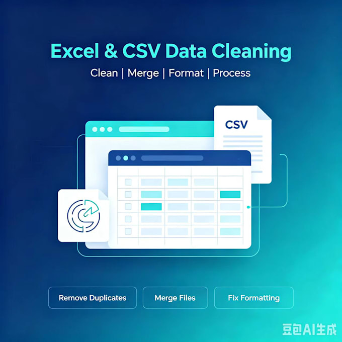 clean, merge, format, and process excel or CSV data