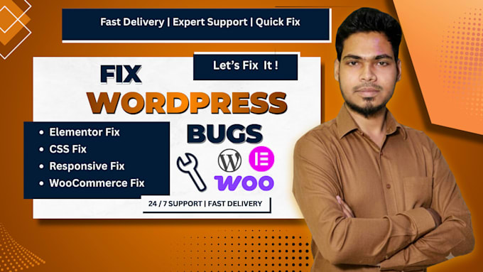 fix wordpress bugs, errors, CSS and responsive issues