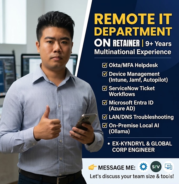 be your dedicated remote IT department and systems engineer monthly