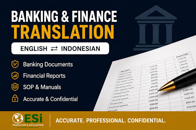 translate banking, finance and business documents