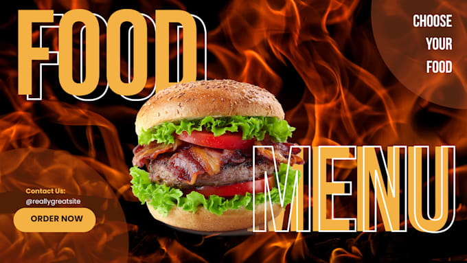 design restaurant menu, food flyer and digital menu