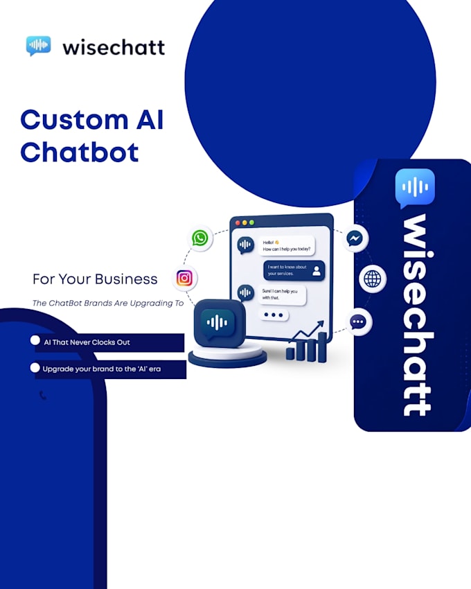 an ai chatbot for whatsapp, website, and customer support