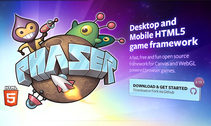 develop 2d HTML5 web and browser games using phaser js