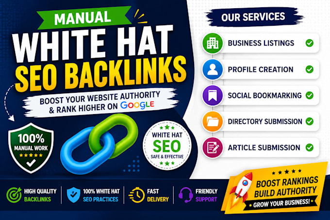 build high quality white hat SEO backlinks manually