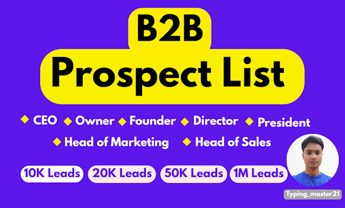 do b2b prospect list, valid email list building for targeted leads