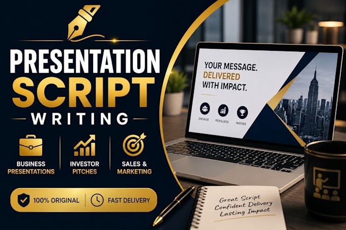 write a professional presentation script