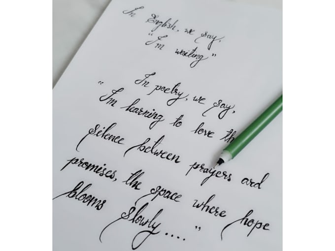 do immaculate manual handwriting for any text notes or letters