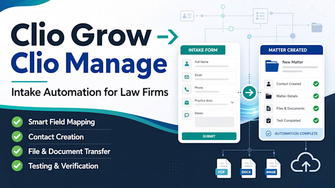 set up and automate your clio grow to clio manage workflow
