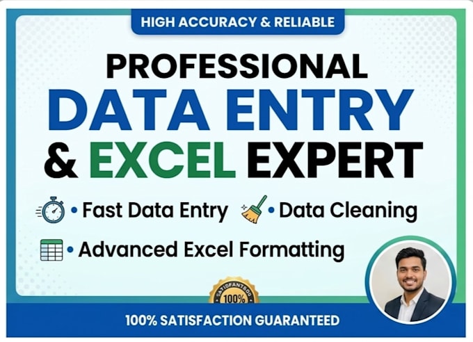 do professional data entry, data cleaning, and excel formatting