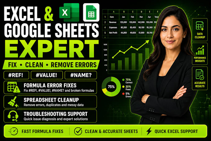 fix excel formula errors and clean or repair spreadsheets
