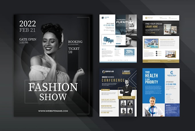 design printable or digital flyer, poster, brochure