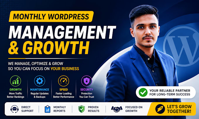 be your monthly wordpress website maintenance and care plan manager
