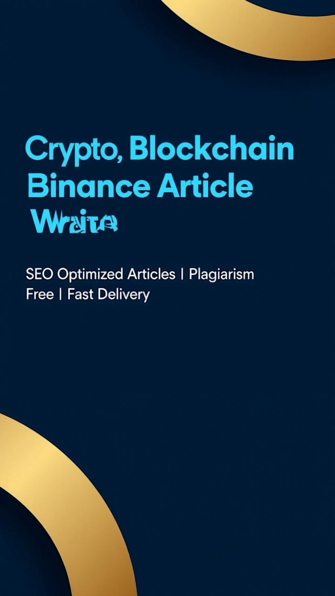 write crypto blockchain and binance articles