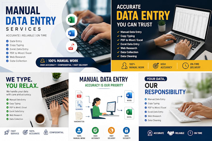 data  entry, manual entry , retyping , pdf to word