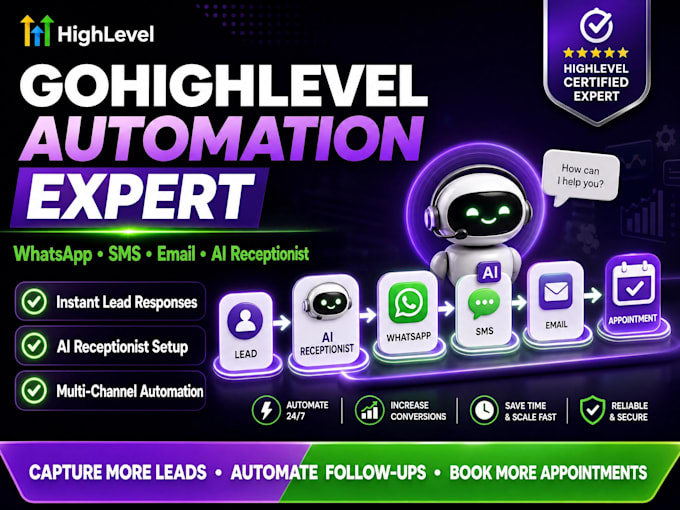 do whatsapp automation gohighlevel sms email workflows and ai receptionist