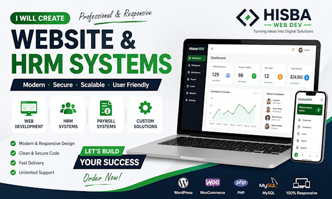 develop custom PHP mysql websites and web applications