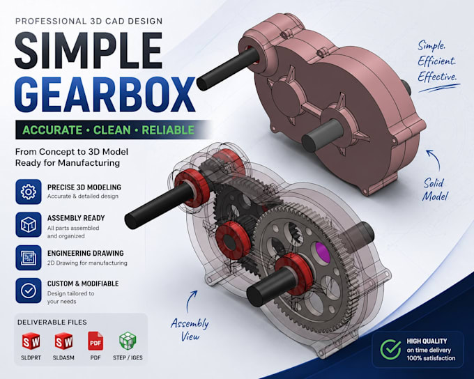 design professional 3d cad models in solidworks