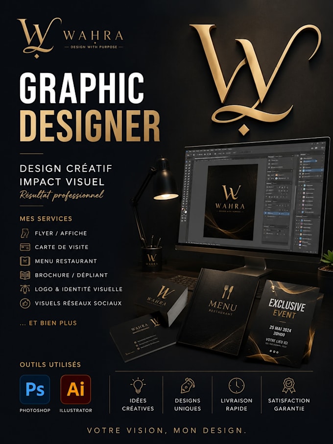 create a professional and unique business card