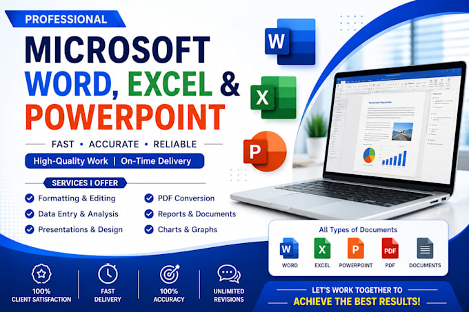 provide professional microsoft word excel and powerpoint