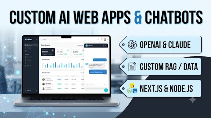develop a custom ai web application, chatbot, and API integration