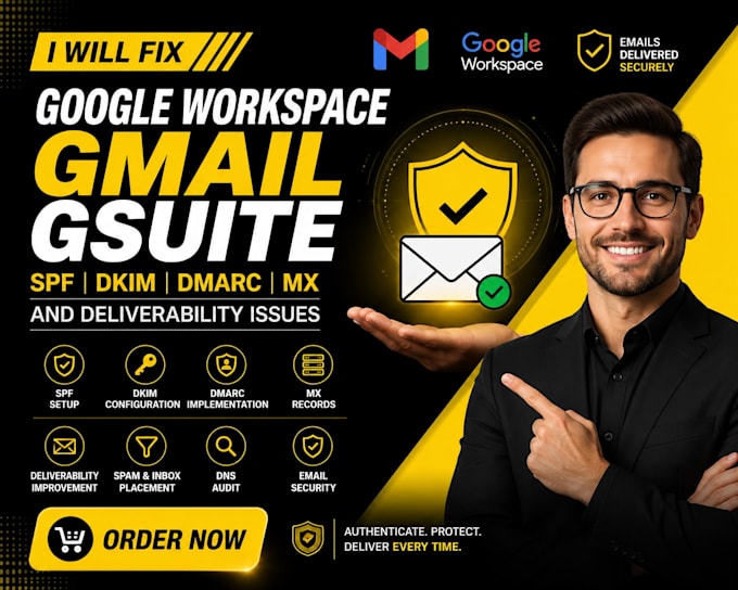fix google workspace gmail gsuite spf dkim dmarc mx and deliverability issues