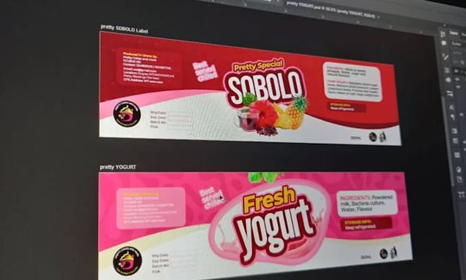 design product label bottle label and packaging label